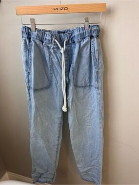 J.Crew Light Blue Denim Jogger Pants with Drawstring Waist